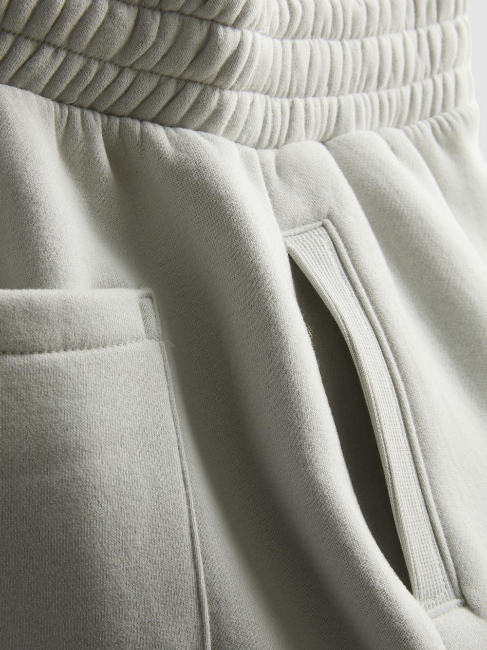 Cotton Rich Wide Leg Sweatpants - Light Gray