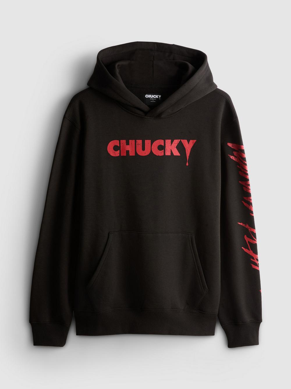 Chucky Cotton-Rich Graphic Hoodie - Black