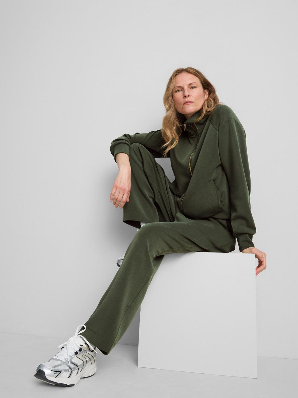 Modal Blend Tapered Joggers - Olive