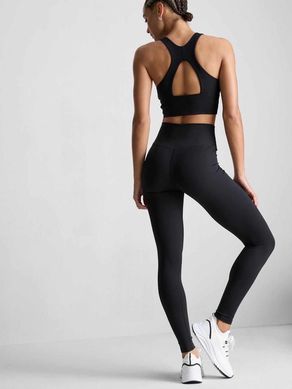 Buttery Soft High-Waisted Active Leggings - Black