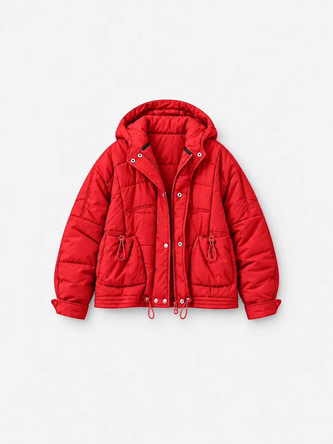 Relaxed Hooded Quilted Jacket
