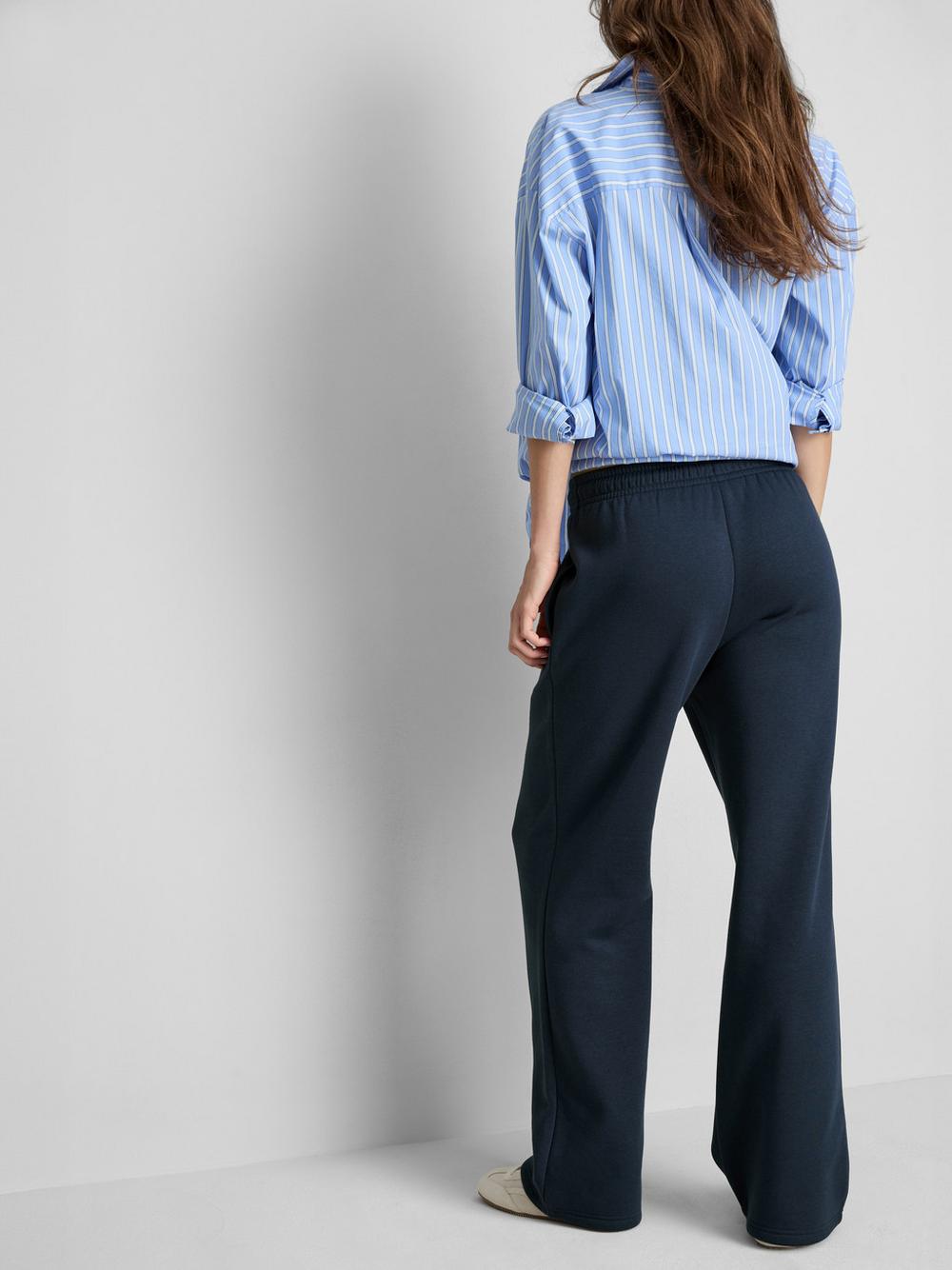 Cotton-Blend Straight-Leg Joggers - Navy