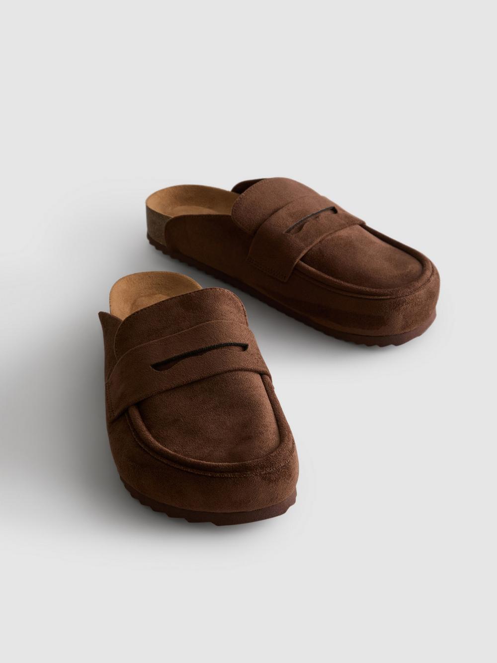 Loafer Clog Sandals - Chocolate