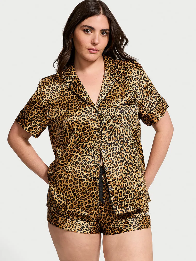 Glazed Satin Short Pajama Set