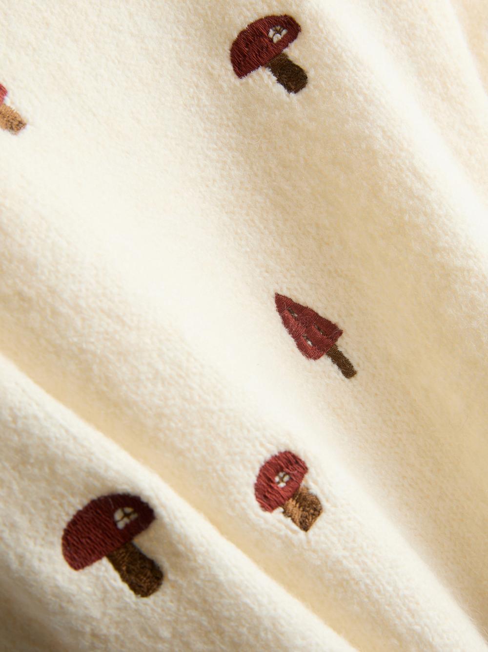 0-18mths | Embroidered Sweater and Pants Newborn Set - Cream