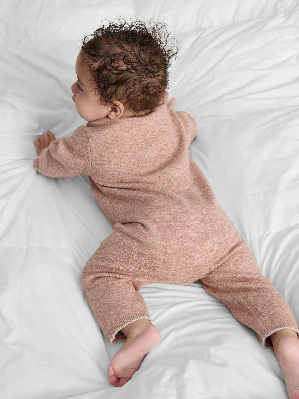 0-18mths | Embroidered Newborn Romper - Brown