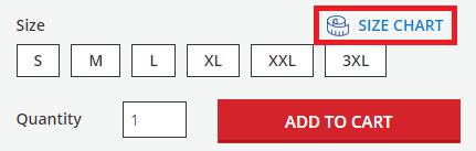 Pro Football Jersey Vault Size Chart Icon