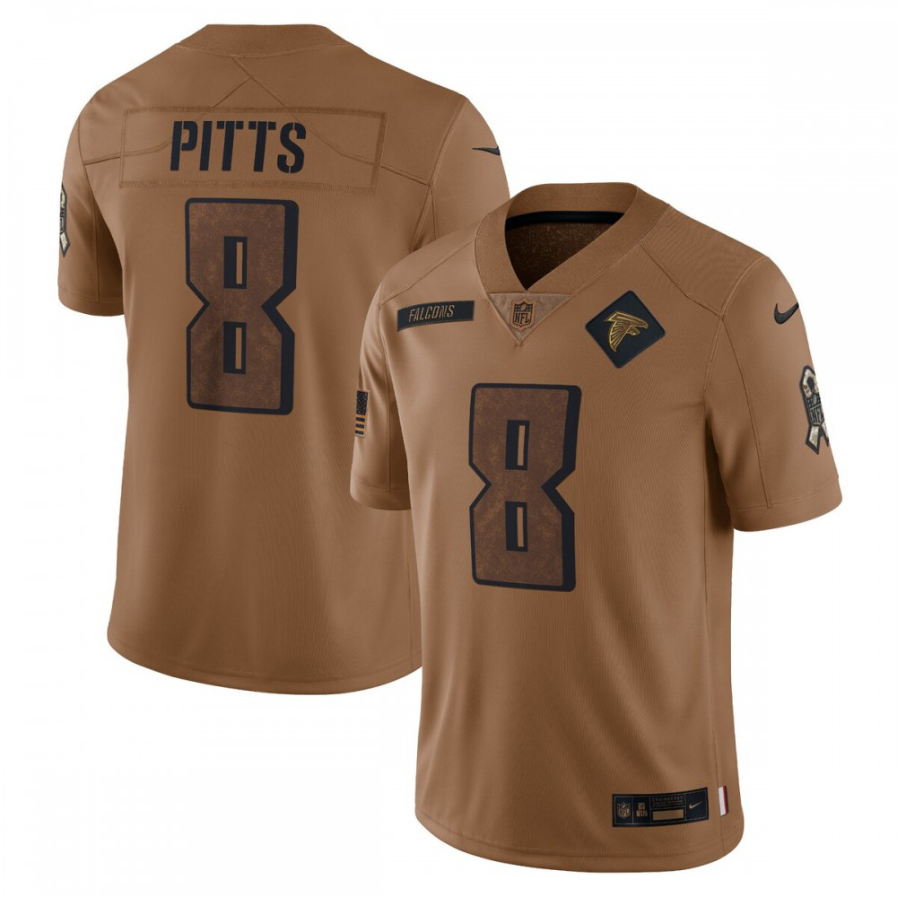 Kyle Pitts Atlanta Falcons Nike 2023 Salute To Service Limited Jersey - Brown-FF04   NFL 