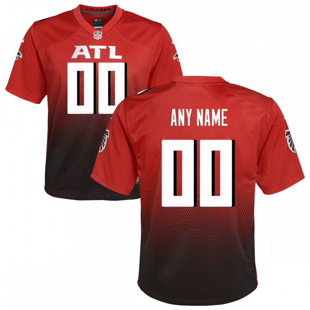 Atlanta Falcons Nike Youth Alternate Custom Game Jersey - Red-FF04   NFL 