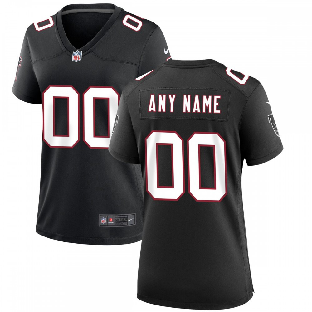 Atlanta Falcons Nike Women's Throwback Custom Game Jersey - Black-FF04   NFL 