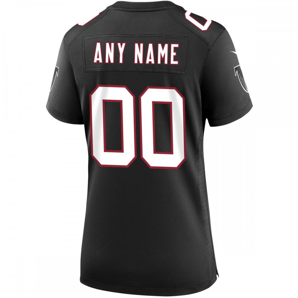 Atlanta Falcons Nike Women's Throwback Custom Game Jersey - Black-FF04   NFL 