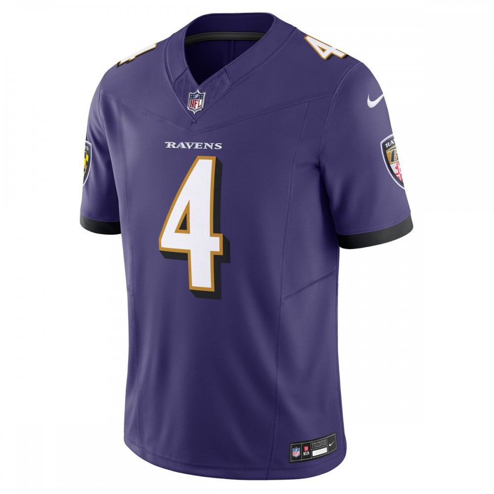 Zay Flowers Baltimore Ravens Nike Vapor F.U.S.E. Limited Jersey - Purple-FF04   NFL 
