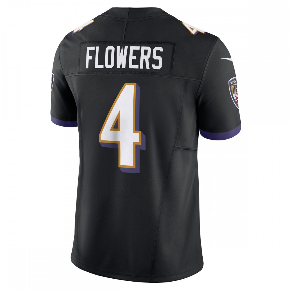 Zay Flowers Baltimore Ravens Nike Alternate Vapor F.U.S.E. Limited Jersey - Black-FF04   NFL 