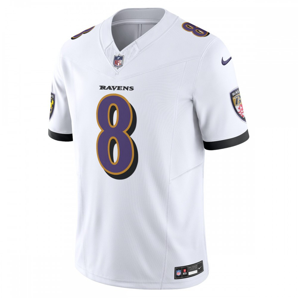 Lamar Jackson Baltimore Ravens Nike Vapor F.U.S.E. Limited Jersey - White-FF04   NFL 