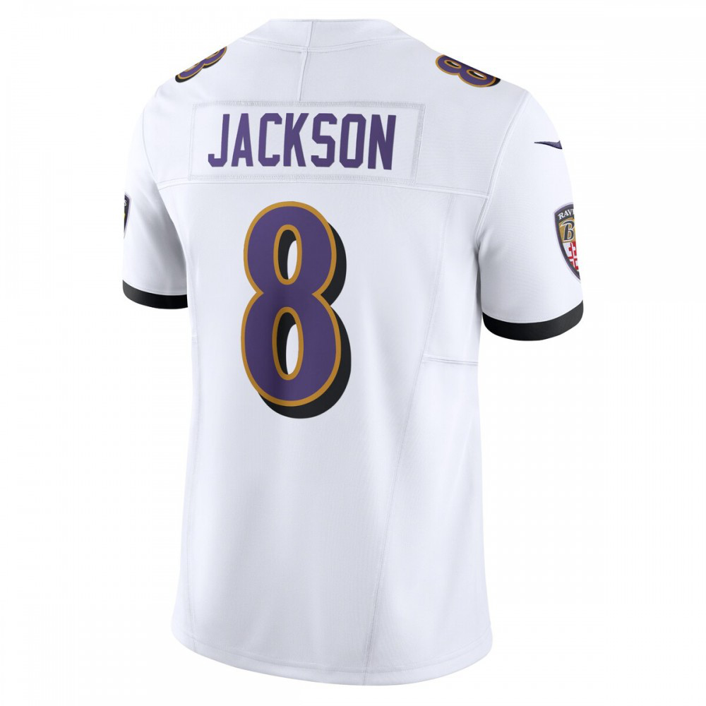 Lamar Jackson Baltimore Ravens Nike Vapor F.U.S.E. Limited Jersey - White-FF04   NFL 