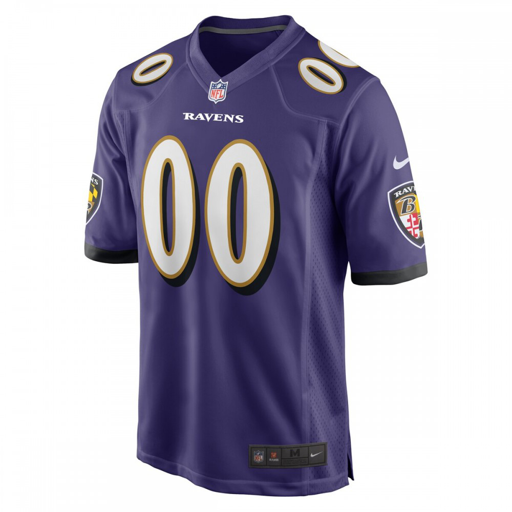 Baltimore Ravens Nike Custom Game Jersey - Purple-FF04   NFL 