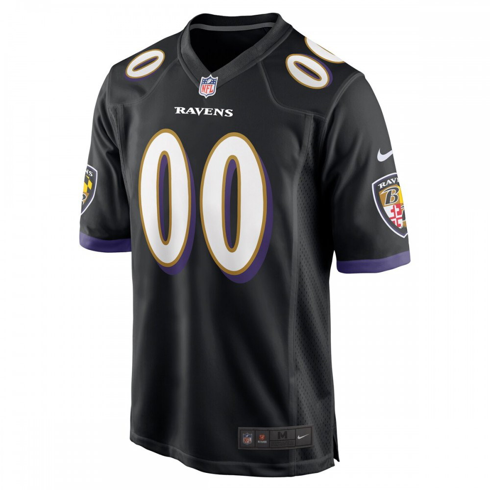 Baltimore Ravens Nike Alternate Custom Game Jersey - Black-FF04   NFL 