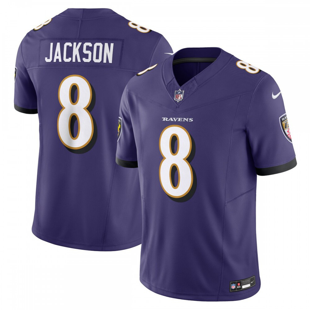 Lamar Jackson Baltimore Ravens Nike Vapor F.U.S.E. Limited Jersey - Purple-FF04   NFL 