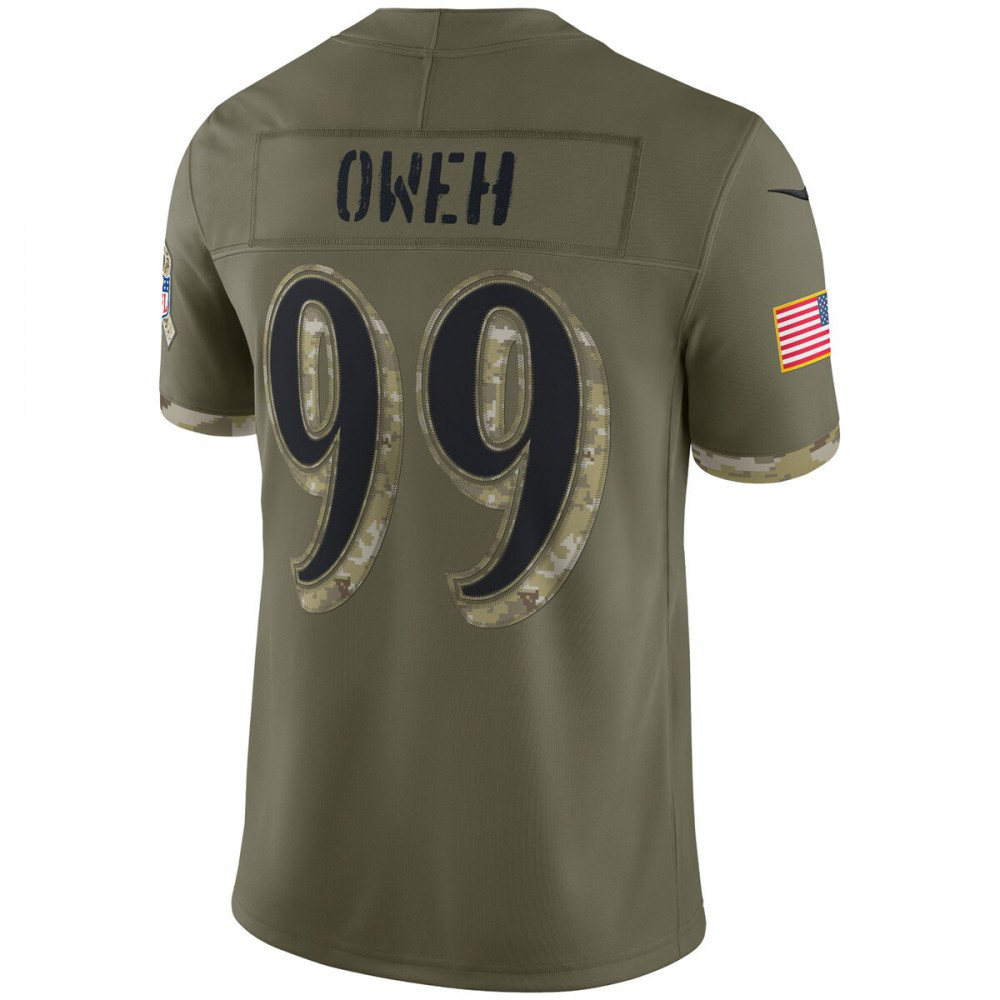 Odafe Oweh Baltimore Ravens Nike 2022 Salute To Service Limited Jersey - Olive-FF04   NFL 