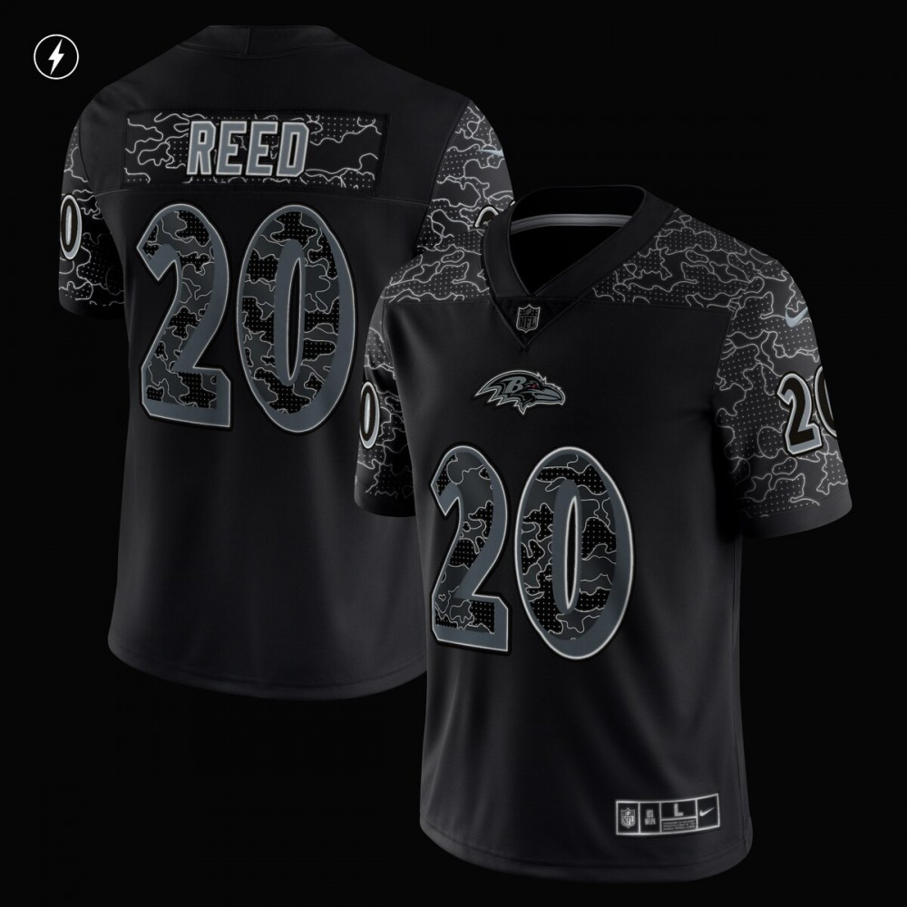 Ed Reed Baltimore Ravens Nike Retired Player RFLCTV Limited Jersey - Black-FF04   NFL 