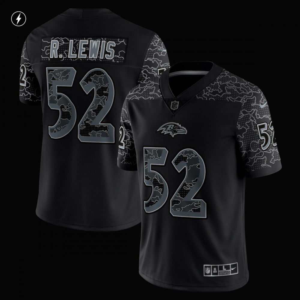 Ray Lewis Baltimore Ravens Nike Retired Player RFLCTV Limited Jersey - Black-FF04   NFL 