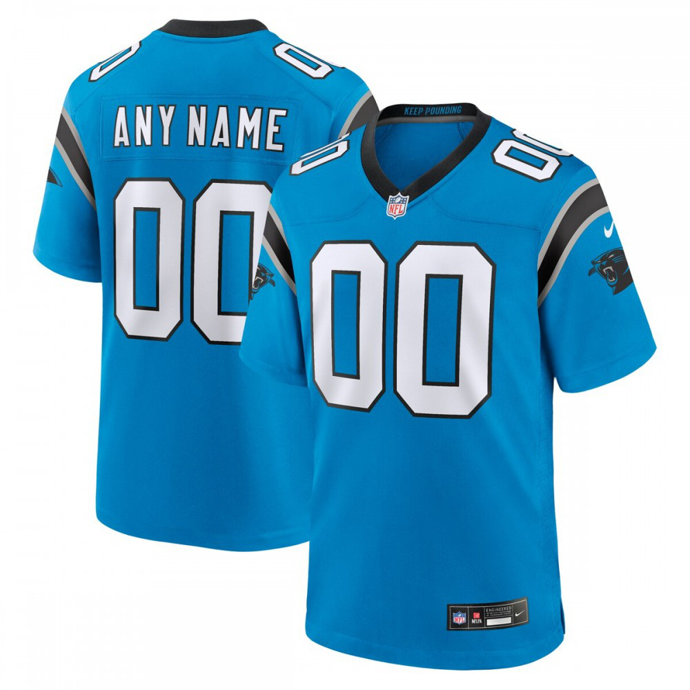 Carolina Panthers Nike Alternate Custom Game Jersey - Blue-FF04   NFL 