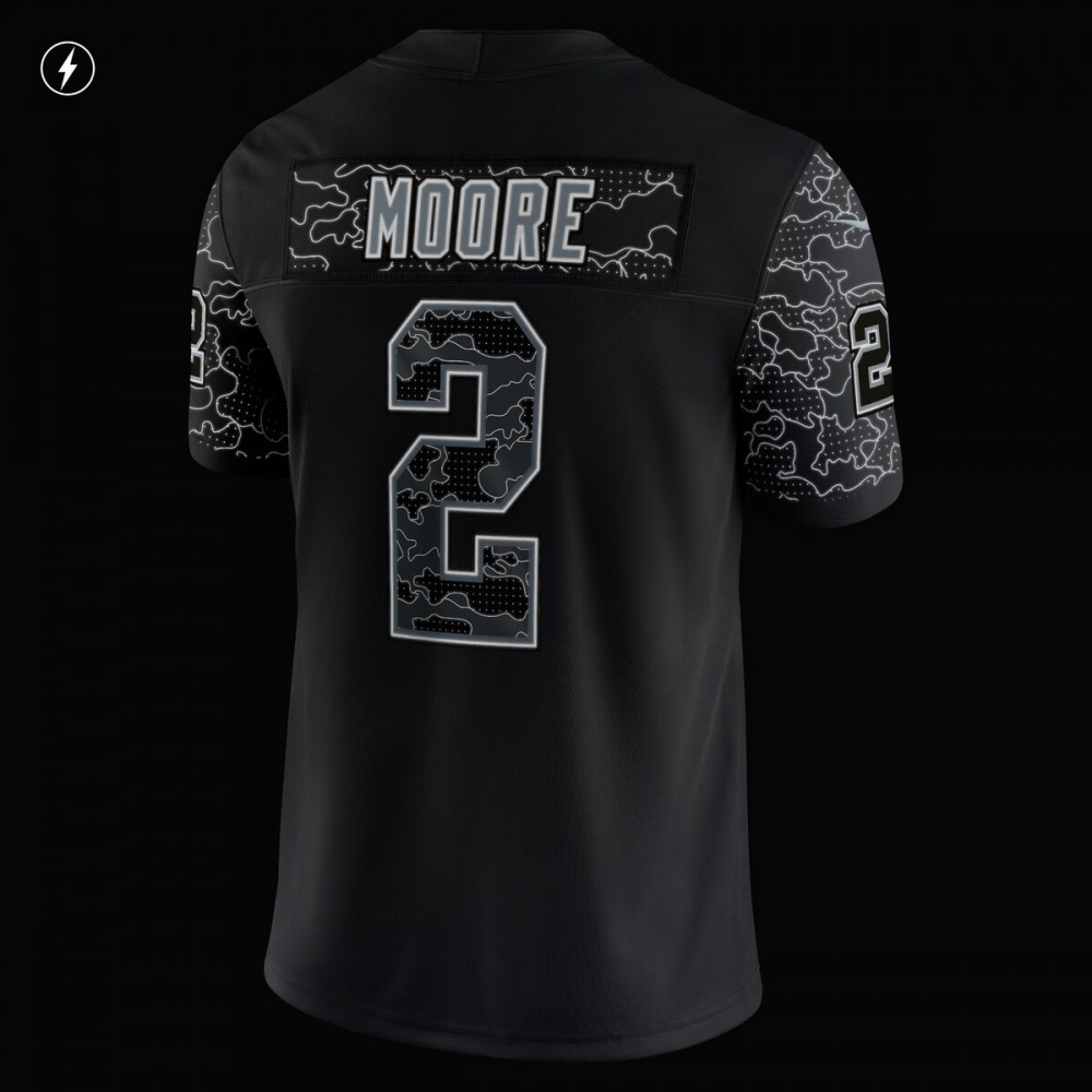 D.J. Moore Carolina Panthers Nike RFLCTV Limited Jersey - Black-FF04   NFL 