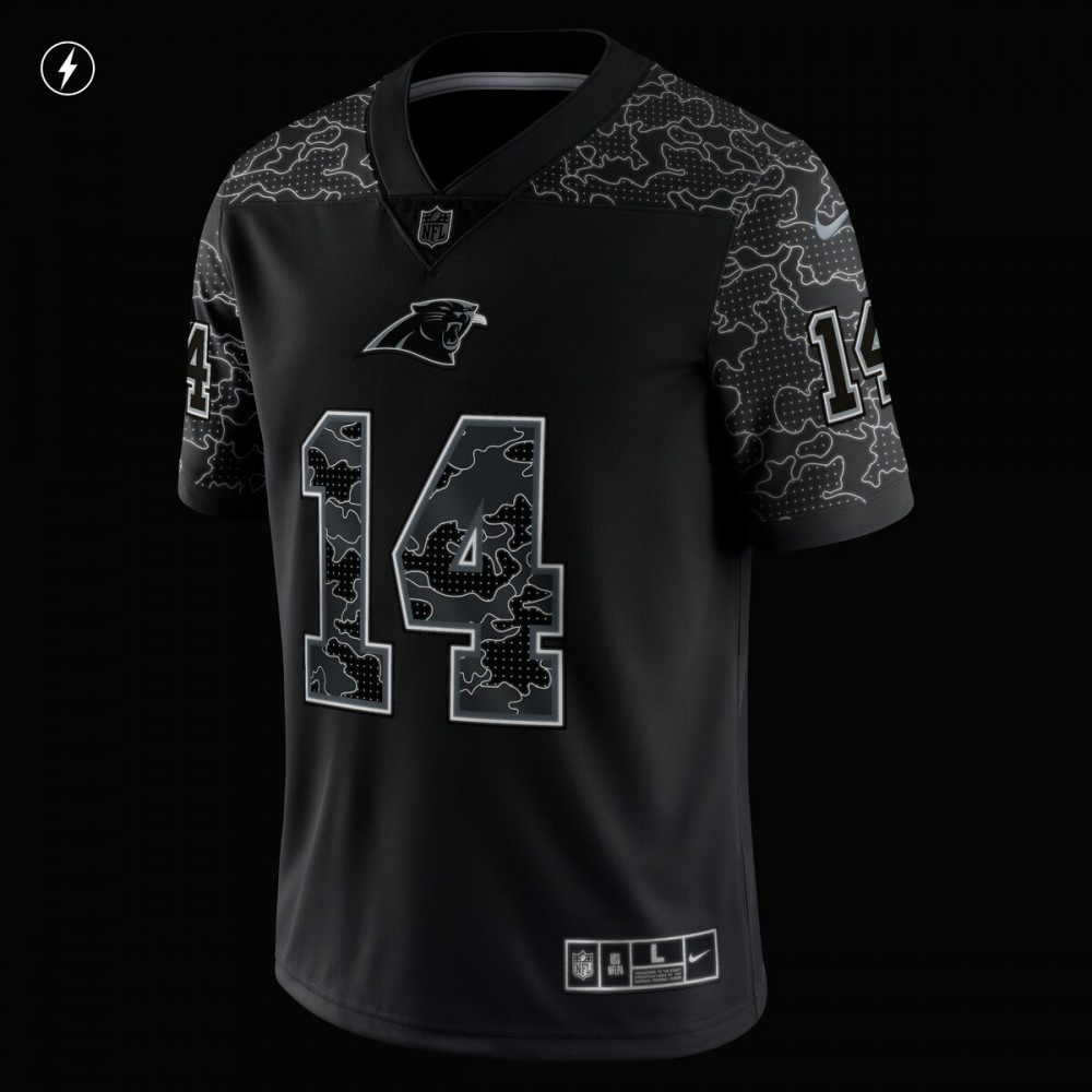Sam Darnold Carolina Panthers Nike RFLCTV Limited Jersey - Black-FF04   NFL 