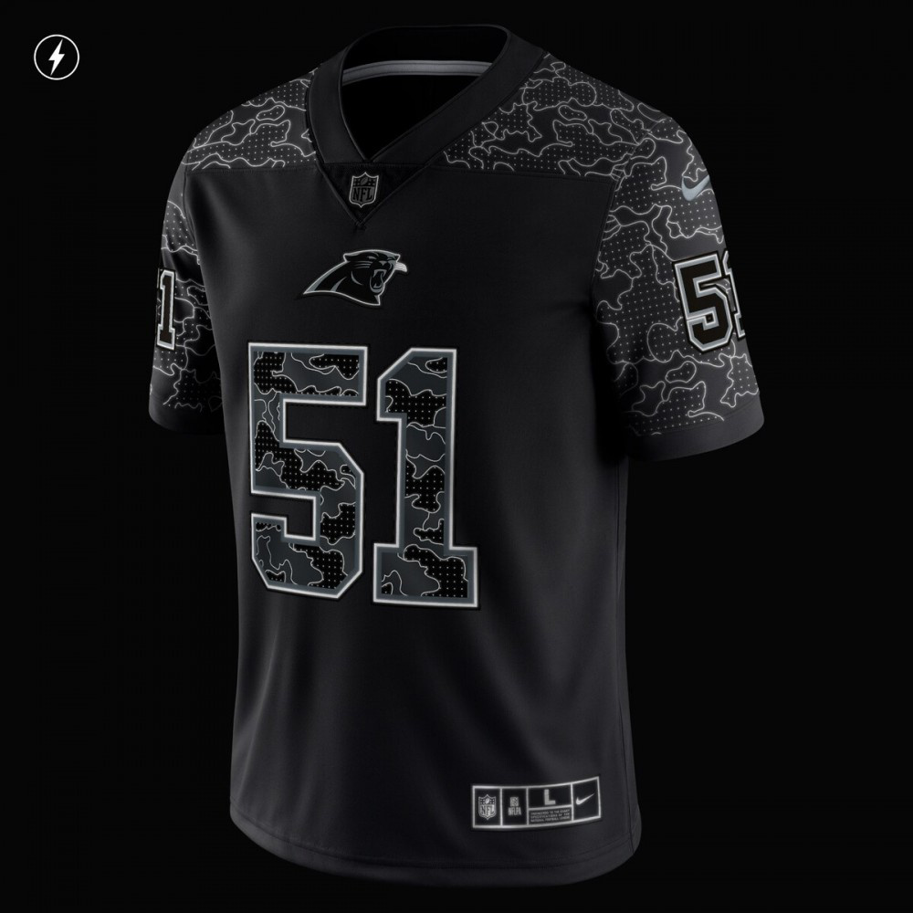 Sam Mills Carolina Panthers Nike Retired Player RFLCTV Limited Jersey - Black-FF04   NFL 