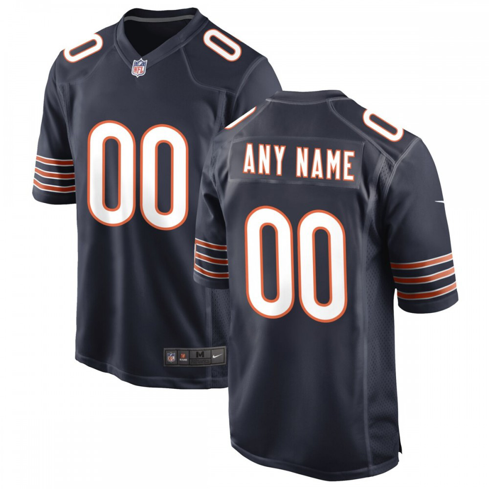 Chicago Bears Nike Custom Game Jersey - Navy-FF04   NFL 