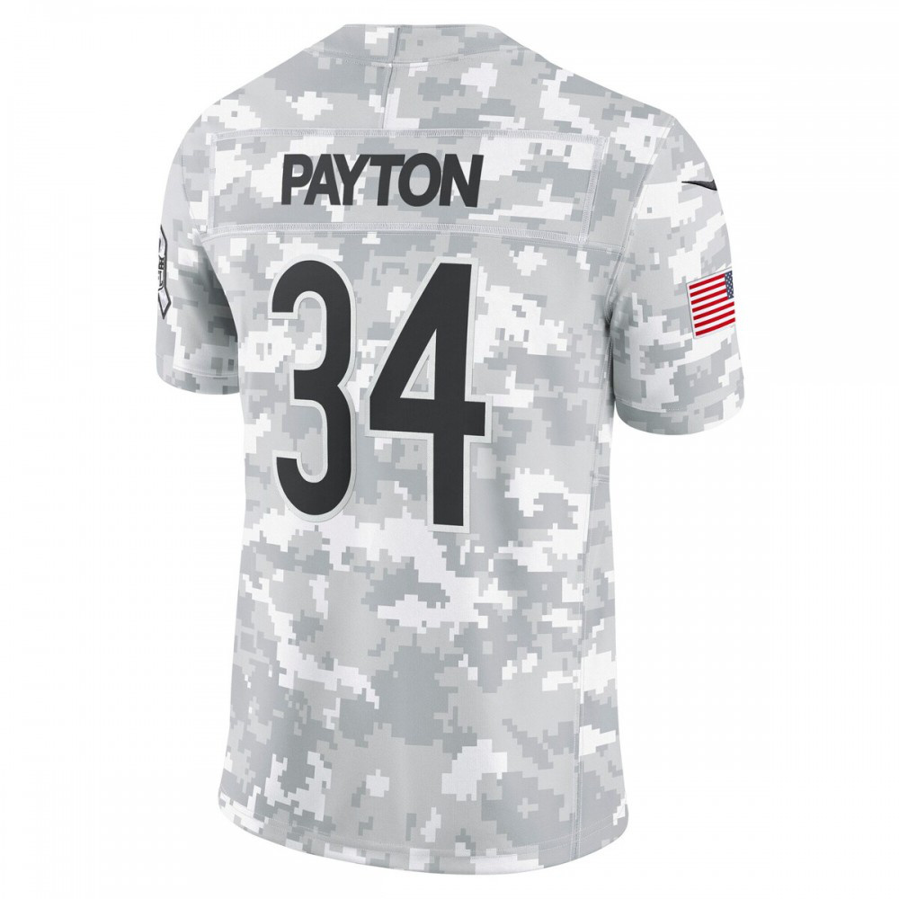 Walter Payton Chicago Bears Nike 2024 Salute to Service Retired Player Limited Jersey - Arctic Camo-FF04   NFL 