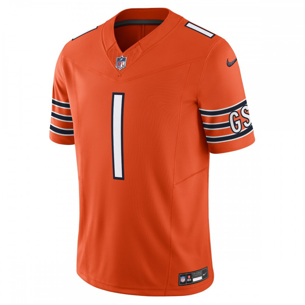 Justin Fields Chicago Bears Nike Vapor F.U.S.E. Limited Jersey - Orange-FF04   NFL 