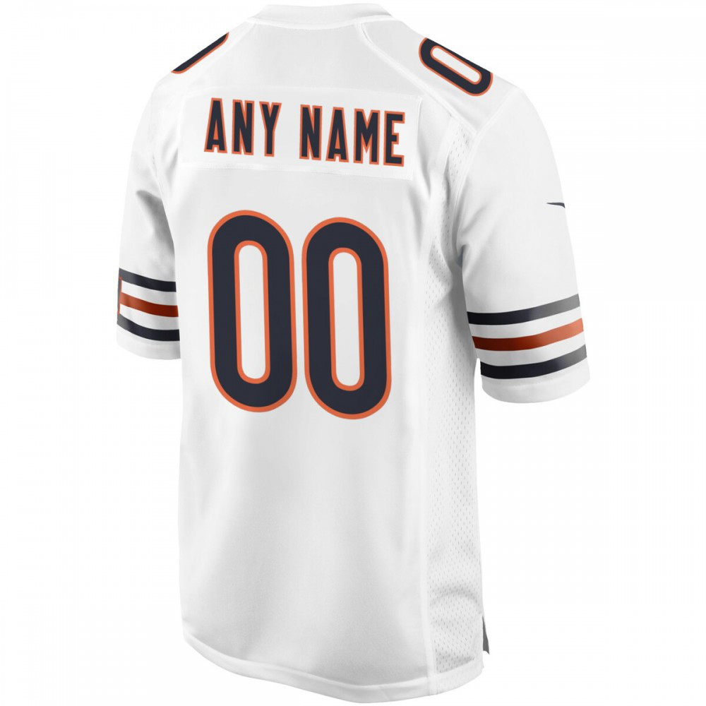 Chicago Bears Nike Custom Game Jersey - White-FF04   NFL 