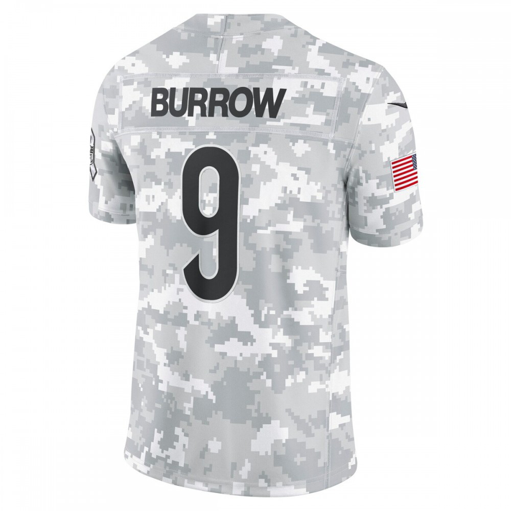 Joe Burrow Cincinnati Bengals Nike 2024 Salute to Service Limited Jersey - Arctic Camo-FF04   NFL 