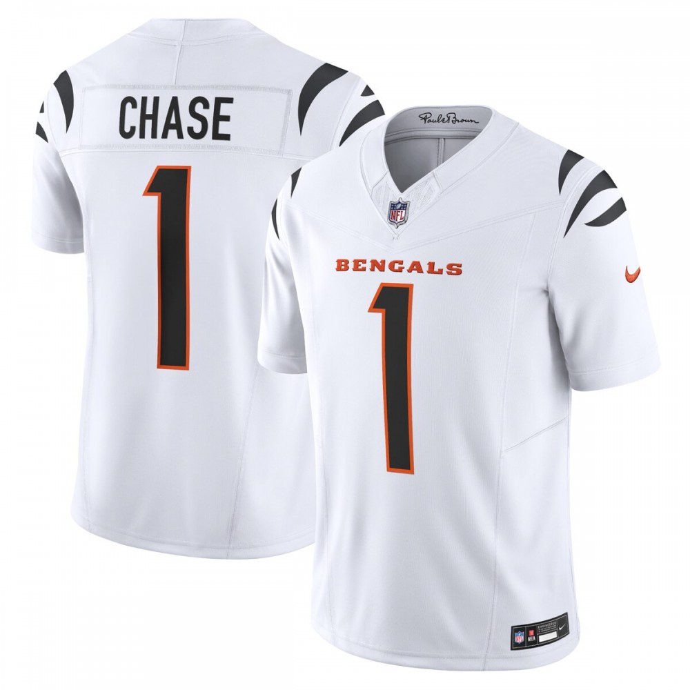 Ja'Marr Chase Cincinnati Bengals Nike Vapor F.U.S.E. Limited Jersey - White-FF04   NFL 
