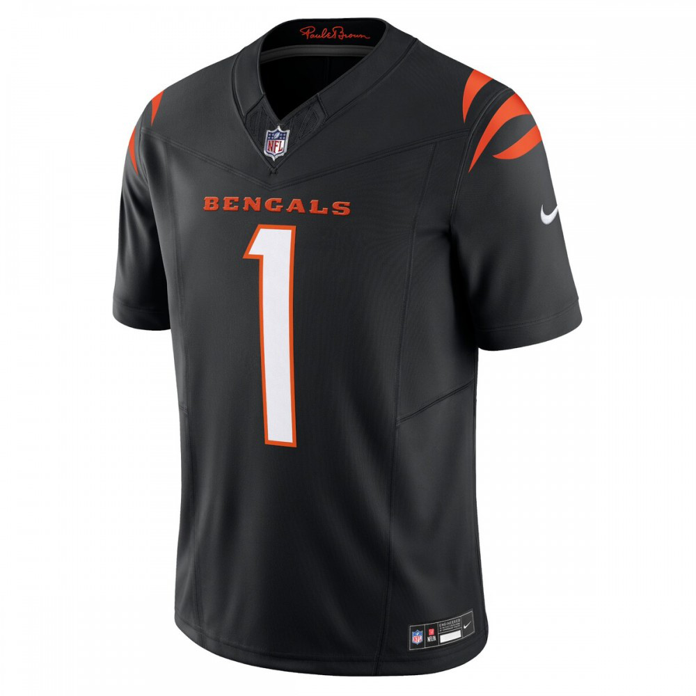 Ja'Marr Chase Cincinnati Bengals Nike Vapor F.U.S.E. Limited Jersey - Black-FF04   NFL 
