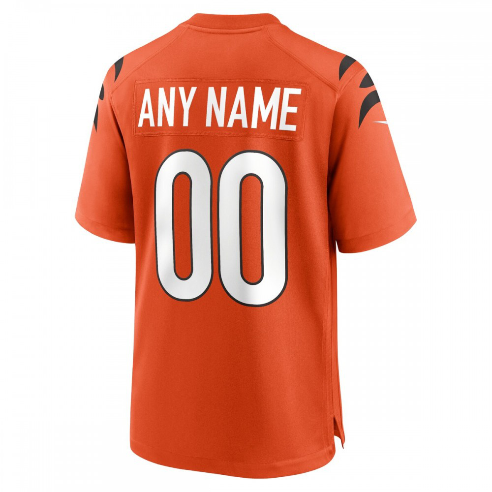 Cincinnati Bengals Nike Youth Alternate Game Custom Jersey - Orange-FF04   NFL 