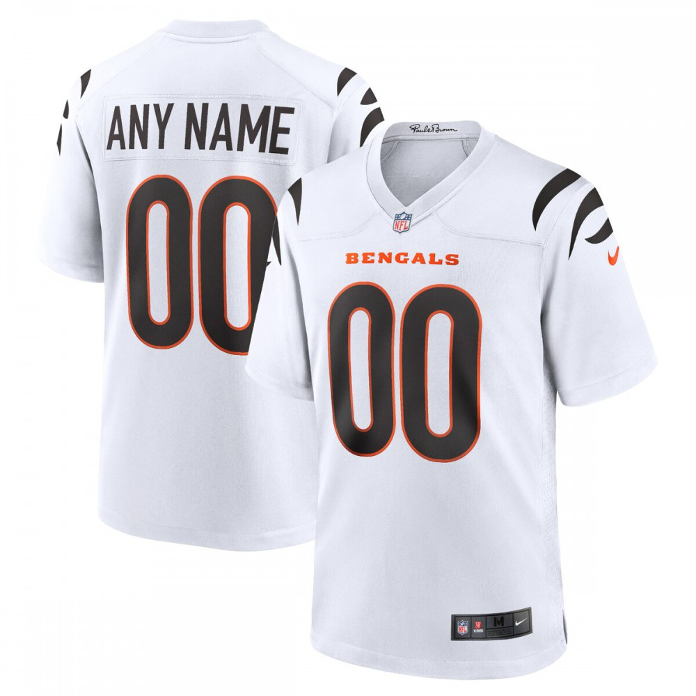 Cincinnati Bengals Nike Game Custom Jersey - White-FF04   NFL 