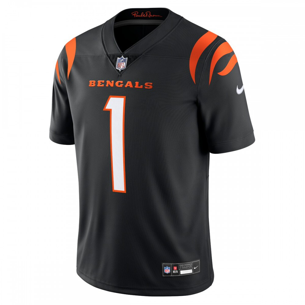 Ja'Marr Chase Cincinnati Bengals Nike Vapor Untouchable Limited Jersey - Black-FF04   NFL 