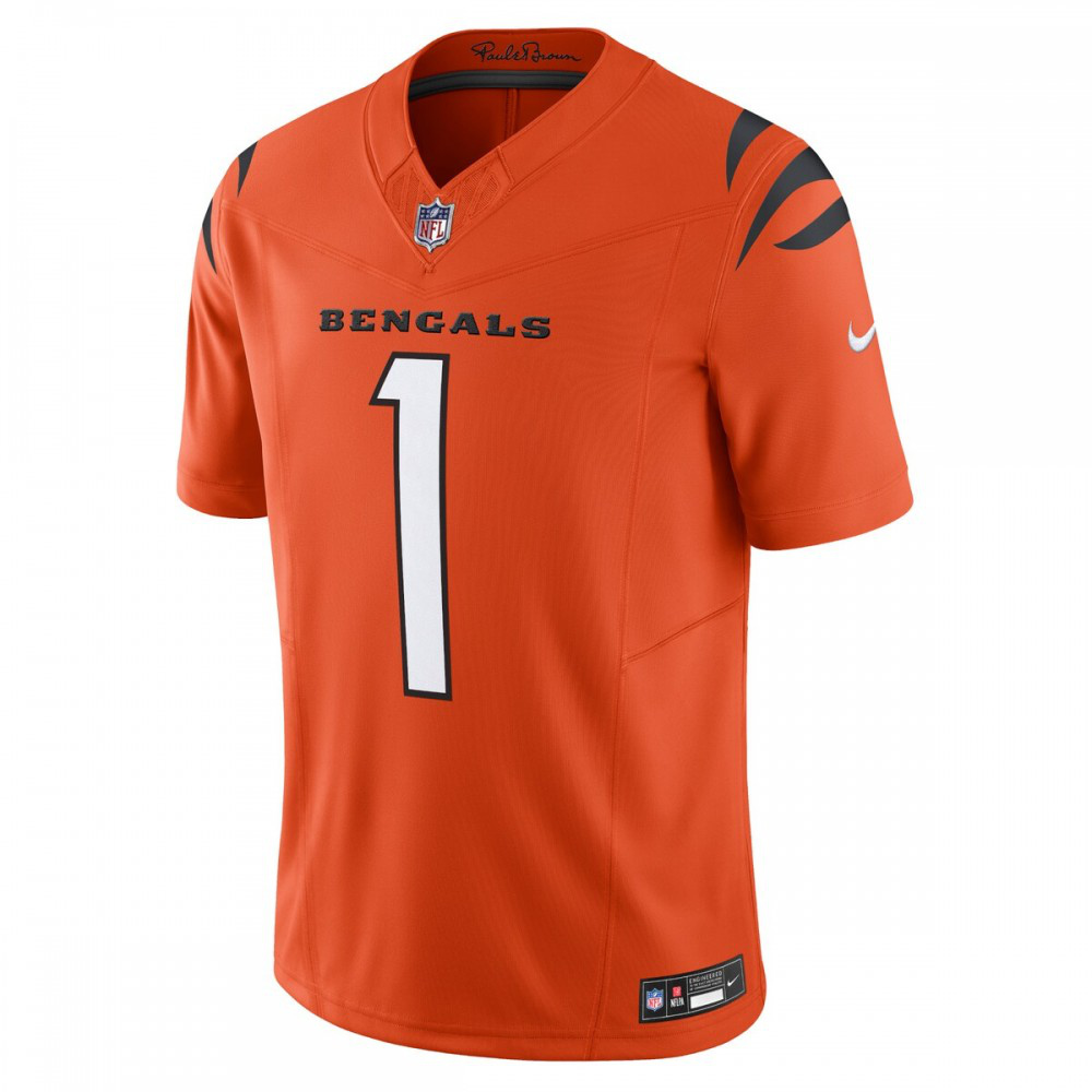 Ja'Marr Chase Cincinnati Bengals Nike Vapor F.U.S.E. Limited Alternate 1 Jersey - Orange-FF04   NFL 