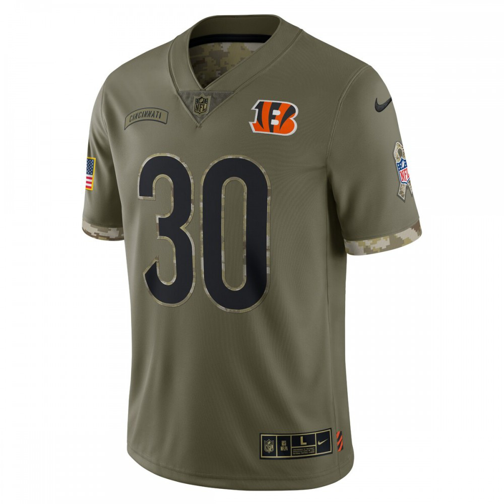 Jessie Bates III Cincinnati Bengals Nike 2022 Salute To Service Limited Jersey - Olive-FF04   NFL 