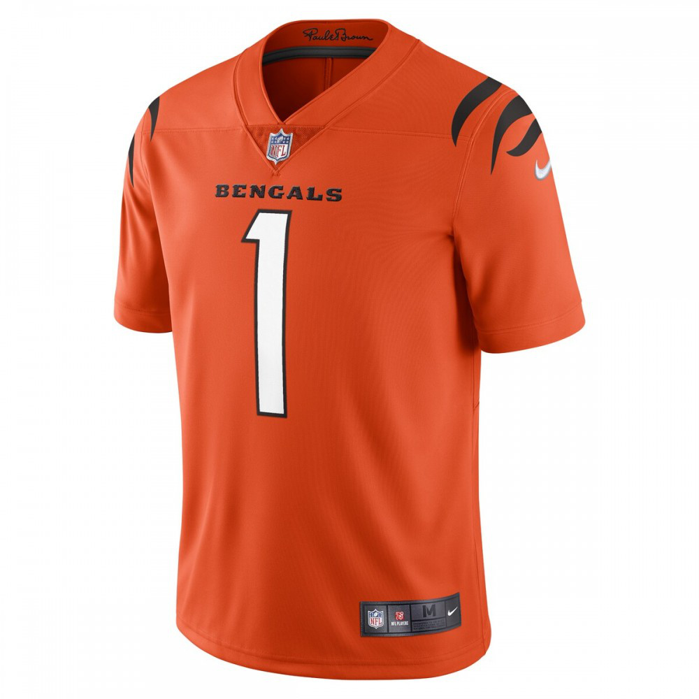 Ja'Marr Chase Cincinnati Bengals Nike Alternate Vapor Limited Jersey - Orange-FF04   NFL 