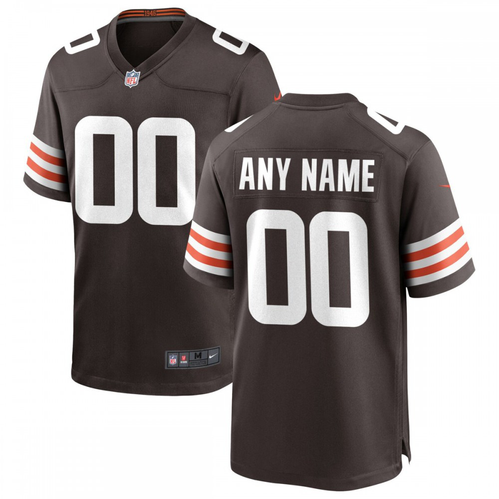 Nike Cleveland Browns Custom Game Jersey - Brown-FF04   NFL 