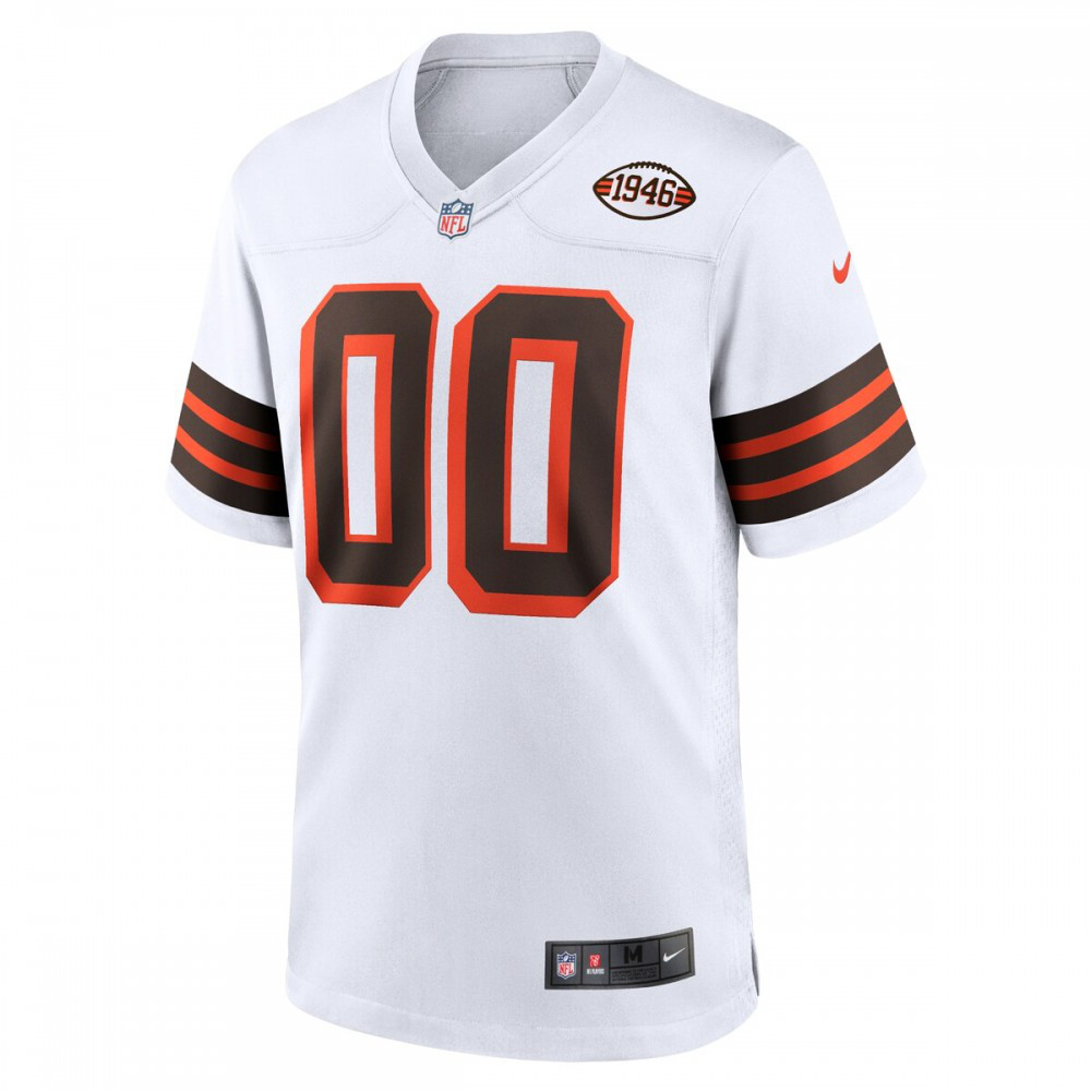 Cleveland Browns Nike 1946 Collection Alternate Custom Jersey - White-FF04   NFL 