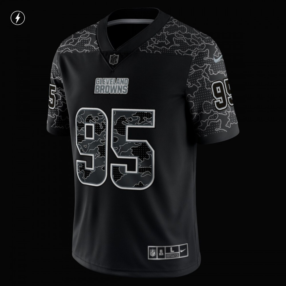 Myles Garrett Cleveland Browns Nike RFLCTV Limited Jersey - Black-FF04   NFL 