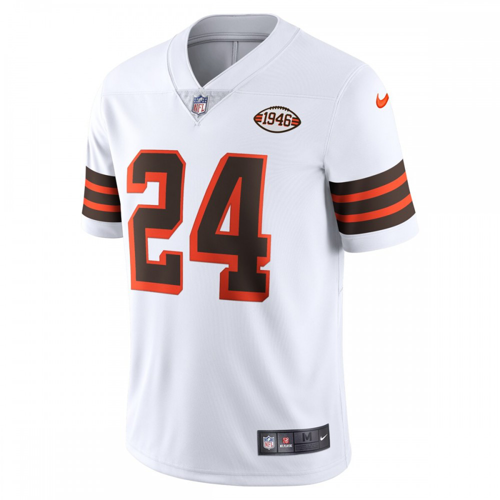 Nick Chubb Cleveland Browns Nike 1946 Collection Alternate Vapor Limited Jersey - White-FF04   NFL 