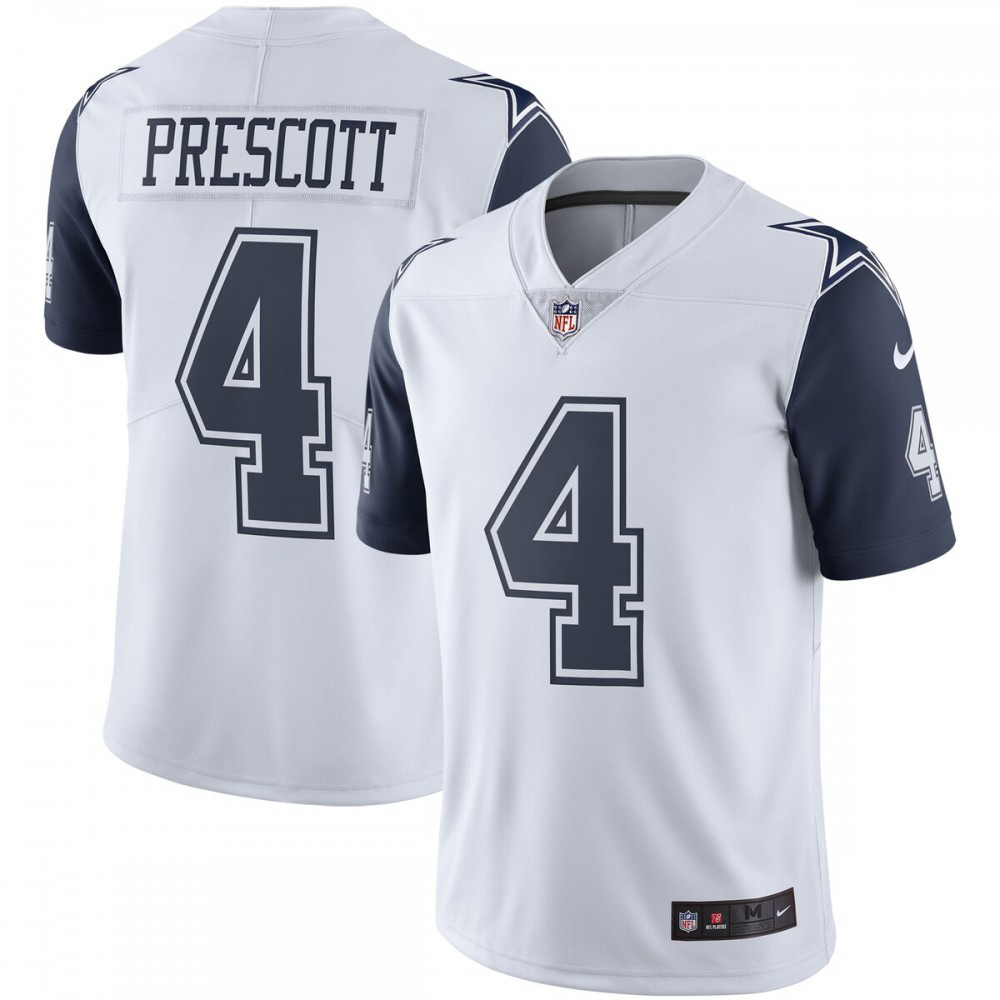 Dak Prescott Nike Dallas Cowboys Color Rush Vapor Limited Jersey - White-FF04   NFL 