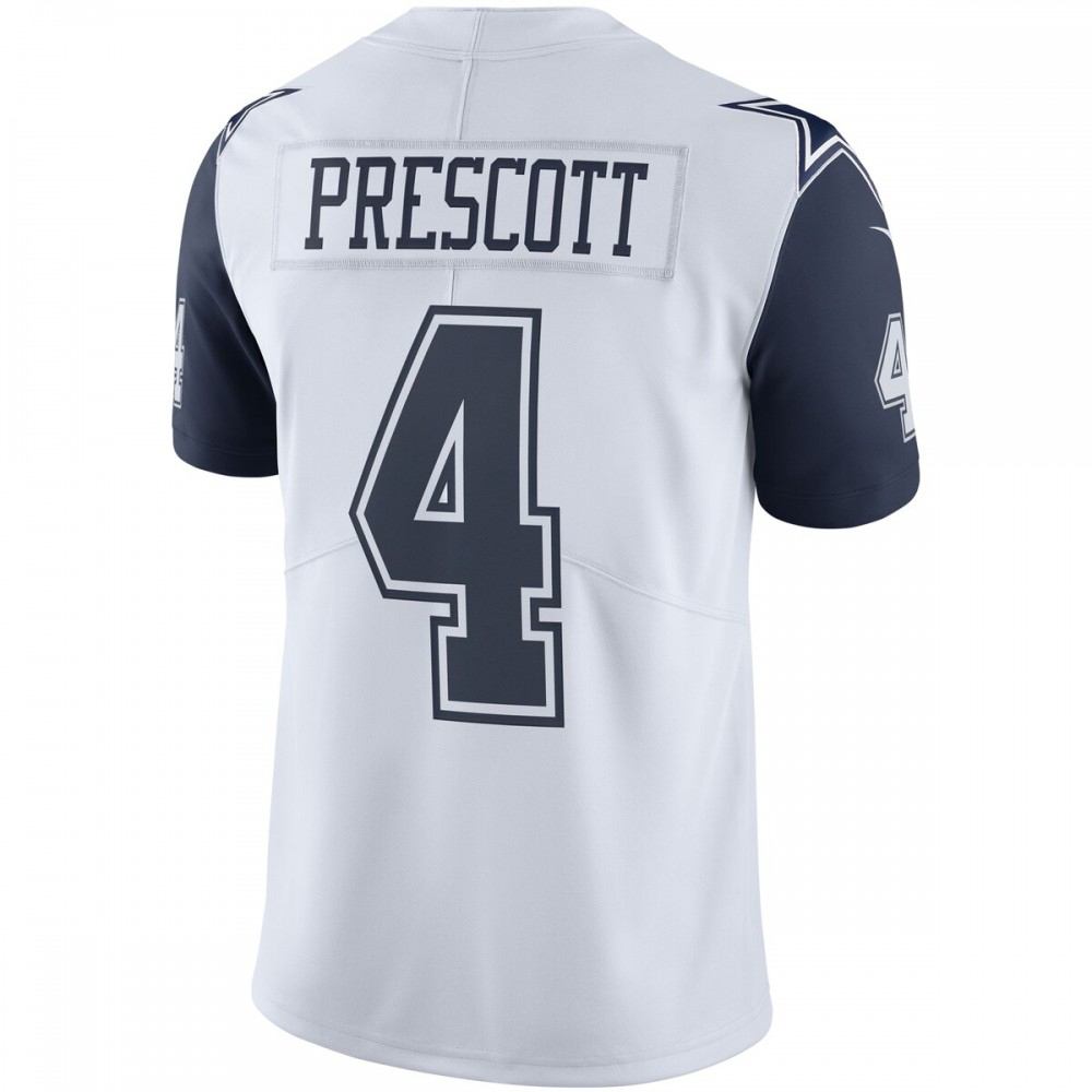 Dak Prescott Nike Dallas Cowboys Color Rush Vapor Limited Jersey - White-FF04   NFL 