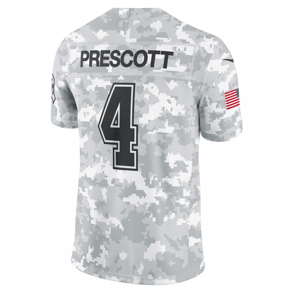 Dak Prescott Dallas Cowboys Nike 2024 Salute to Service Limited Jersey - Arctic Camo-FF04   NFL 