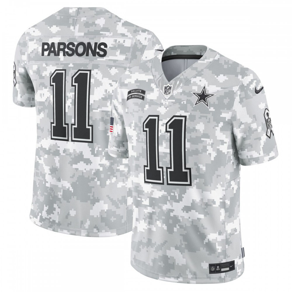 Micah Parsons Dallas Cowboys Nike 2024 Salute to Service Limited Jersey - Arctic Camo-FF04   NFL 